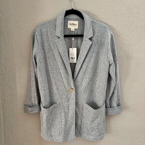 UpWest Hemp Fleece Sweatshirt Blazer - Grey, Size Small